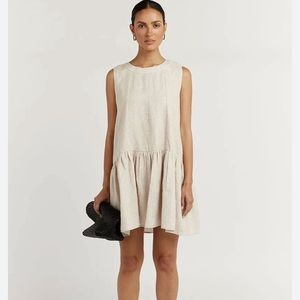DISSH JOIE NATURAL LINEN BABYDOLL DRESS